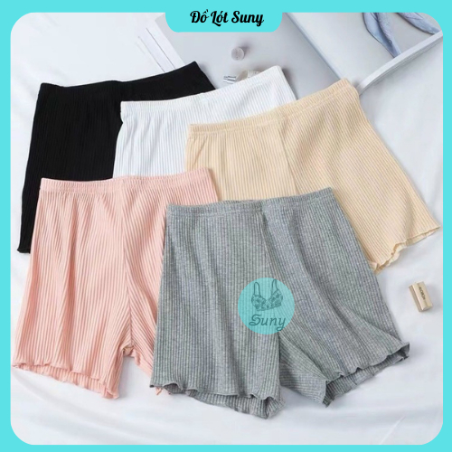 Quần váy cotton, Quần váy đùi chất cotton gân tăm