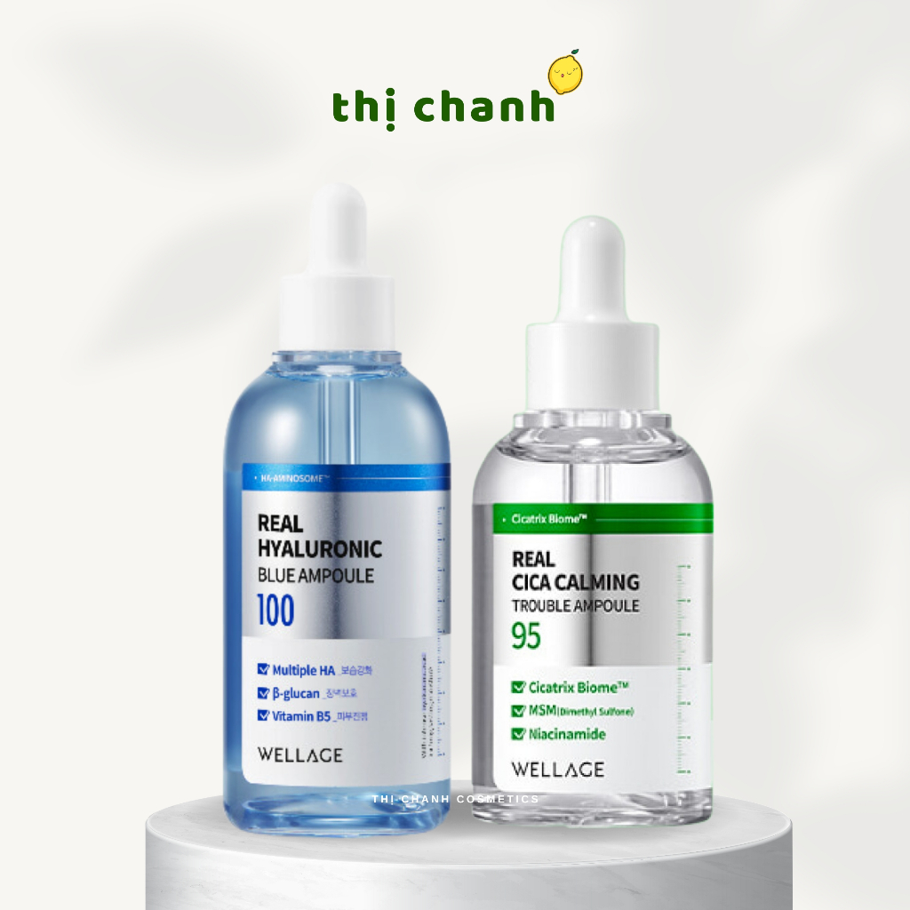 Tinh chất cấp nước dưỡng da Wellage Real Hyaluronic Blue Ampoule 75ml ...