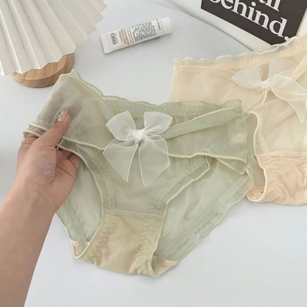 Quần lót ren nữ, Quần lót ren nơ nữ xinh điệu đà cao cấp