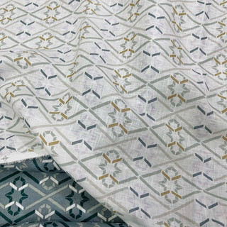 Vải Linen Tưng Pre In Hoạ Tiết Màu Trung Tính Hàng May Áo đã Wash CN mềm mướt Khổ 1m45