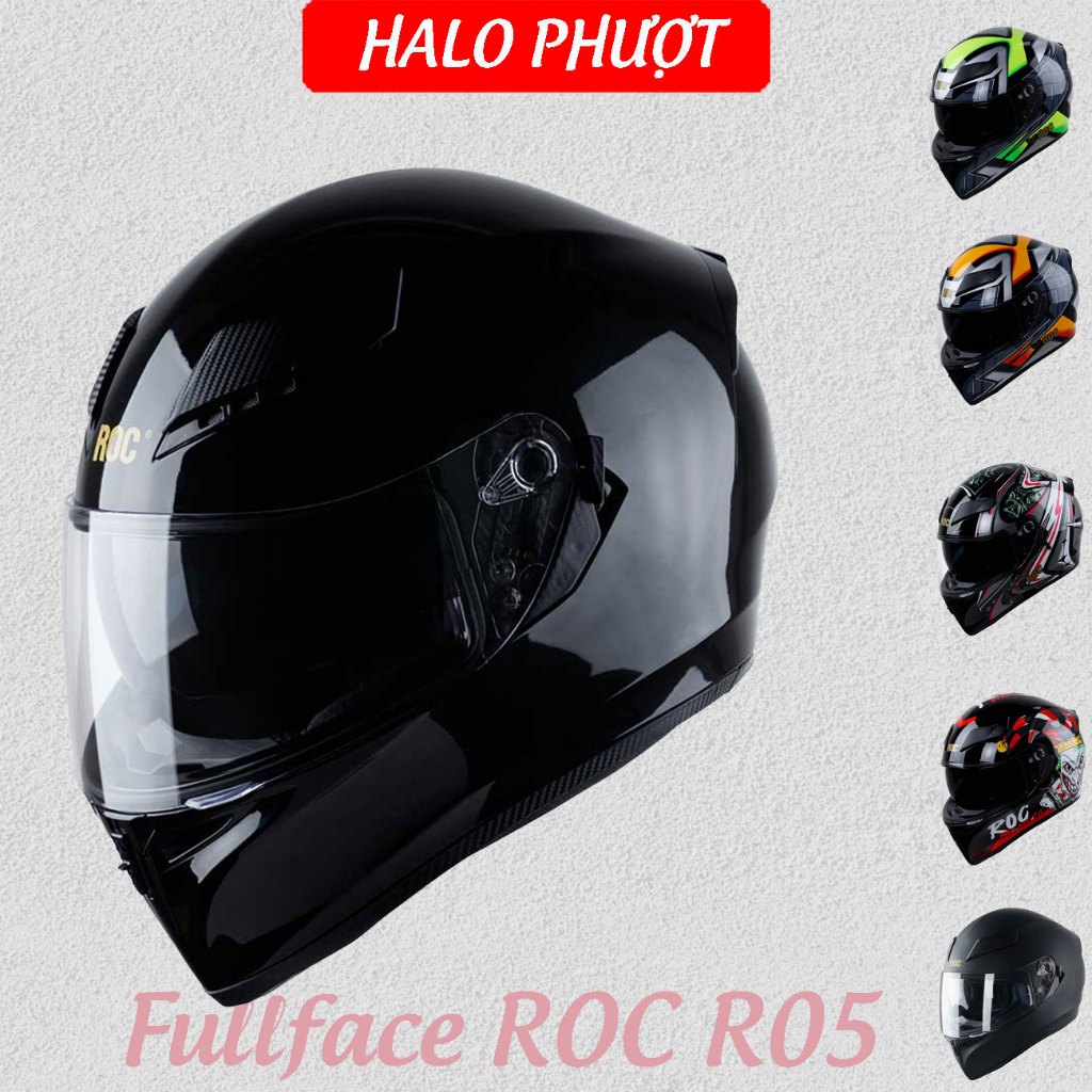 Nón bảo hiểm Fullface ROC R05 2 kính (Lót tháo rời) | Shopee Việt Nam