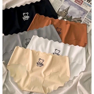 SET 5-10 quần lót su lạnh HÌNH GẤU viền sóng - quần lót su Hình GẤU