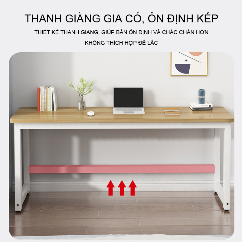 HUHU Bàn dài phòng ngủ tiết kiệm không gian cho nhiều người sử dụng khung chắc chắn