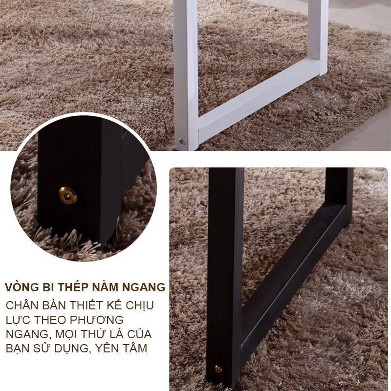 HUHU Bàn dài phòng ngủ tiết kiệm không gian cho nhiều người sử dụng khung chắc chắn