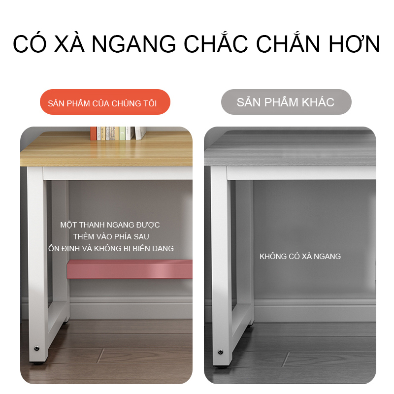 HUHU Bàn dài phòng ngủ tiết kiệm không gian cho nhiều người sử dụng khung chắc chắn
