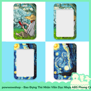 [Sẵn VN - Hỏa Tốc] Bao Đựng Thẻ Nhân Viên Nhựa ABS Phong Cách Nhân Vật Hoạt Hình Tranh Vẽ Painting Thú Vị