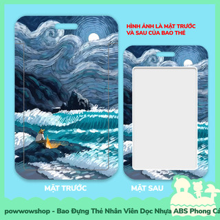 [Sẵn VN - Hỏa Tốc] Bao Đựng Thẻ Nhân Viên Nhựa ABS Phong Cách Nhân Vật Hoạt Hình Tranh Vẽ Painting Thú Vị