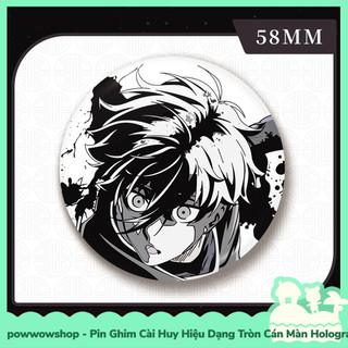 [Sẵn VN - Hỏa Tốc] Huy Hiệu Pin Ghim Dạng Tròn 58mm Cài Áo / Túi / Balo Hologram Phong Cách Anime Manga Blue Lock Impres