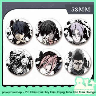 [Sẵn VN - Hỏa Tốc] Huy Hiệu Pin Ghim Dạng Tròn 58mm Cài Áo / Túi / Balo Hologram Phong Cách Anime Manga Blue Lock Impres