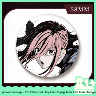 [Sẵn VN - Hỏa Tốc] Huy Hiệu Pin Ghim Dạng Tròn 58mm Cài Áo / Túi / Balo Hologram Phong Cách Anime Manga Blue Lock Impres