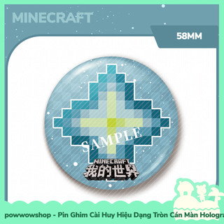 [Sẵn VN - Hỏa Tốc] Huy Hiệu Pin Ghim Dạng Tròn 58mm Cài Áo / Túi / Balo Màn PE Phong Cách Nhân Vật Game Minecraft