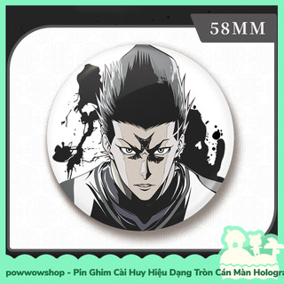 [Sẵn VN - Hỏa Tốc] Huy Hiệu Pin Ghim Dạng Tròn 58mm Cài Áo / Túi / Balo Hologram Phong Cách Anime Manga Blue Lock Impres