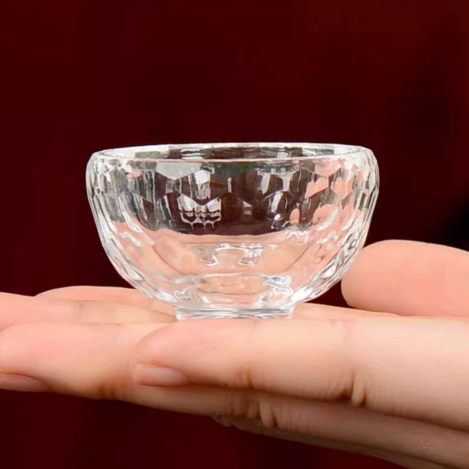 Bộ Chén Nước Cúng Dường Góc An Thủy Tinh Cao Cấp, Đồ Thờ Cúng Phật Giáo, Trang Trí Phong Thủy