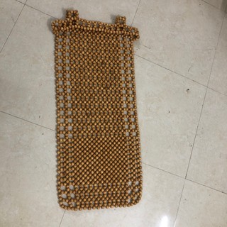 Lót ghế ô tô hạt gỗ Thông giá rẻ sang đẹp Mát Sa Thoáng khí giảm đau mỏi lưng đan dây dù