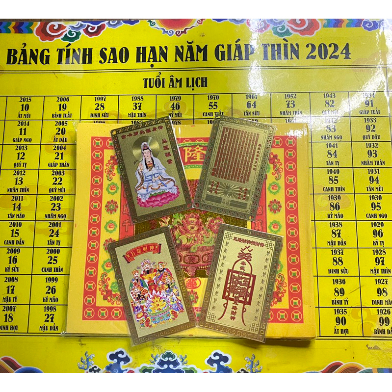 Thẻ Vàng Quan Âm + Ngũ Lộ Thần Tài phù trợ mọi sự hanh thông,bình an