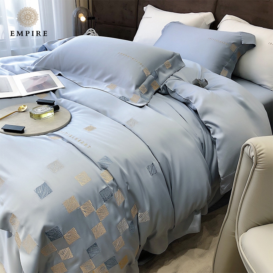 Bộ chăn ga gối nệm đệm tencel 120s cao cấp EMPIRE chất liệu thoáng mát  - EMPIRE Bedding & Decor