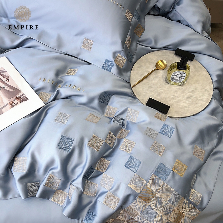 Bộ chăn ga gối nệm đệm tencel 120s cao cấp EMPIRE chất liệu thoáng mát  - EMPIRE Bedding & Decor