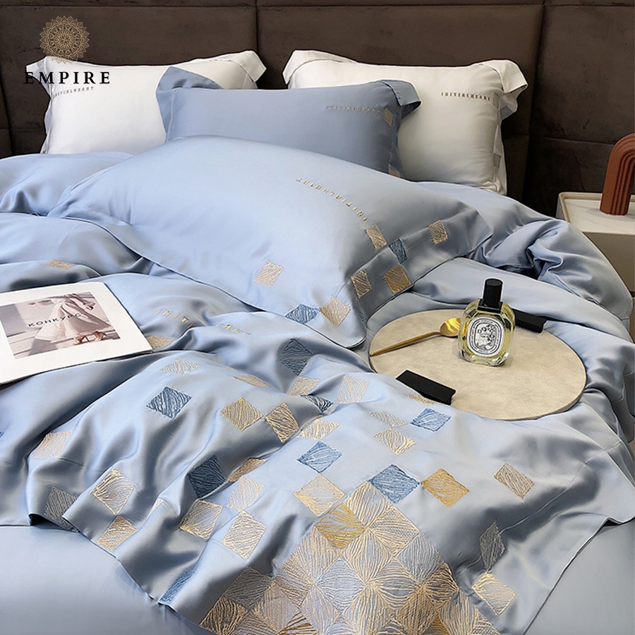 Bộ chăn ga gối nệm đệm tencel 120s cao cấp EMPIRE chất liệu thoáng mát  - EMPIRE Bedding & Decor