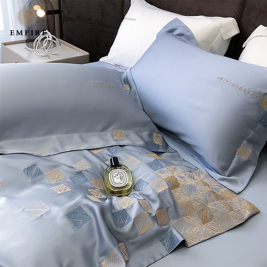 Bộ chăn ga gối nệm đệm tencel 120s cao cấp EMPIRE chất liệu thoáng mát  - EMPIRE Bedding & Decor
