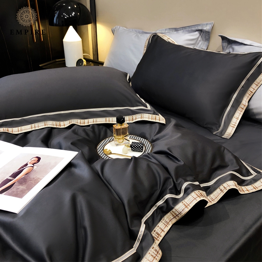 Bộ chăn ga 5 món Sateen 120s Empire cao cấp khách sạn bo chun drap giường - EMPIRE | Bedding & Decor