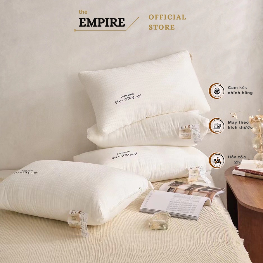 Gối lông vũ Nhật Bản tạo cảm giác êm ái Empire cao cấp chống đau mỏi vai gáy cho người lớn - EMPIRE | Bedding & Decor
