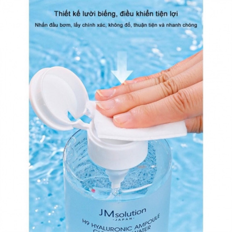 Nước tẩy trang JM JMSOLUTION JP H9 AMPOULE WATER AQUA 500ml-850ml - hạn 2028 Hàn Quốc  IS182