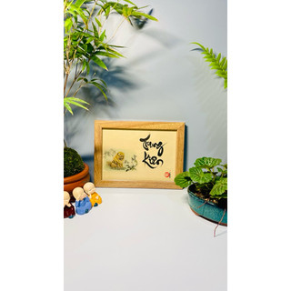 Tranh thư pháp để bàn 12 con giáp