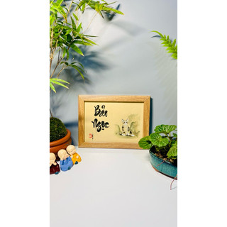 Tranh thư pháp để bàn 12 con giáp