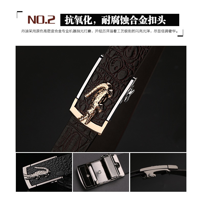 Thắt lưng nam da bò họa tiết cá sâu dây nịt nam chính hãng DANTE mẫu BCV - FD04 cao cấp sang trọng lịch lãm