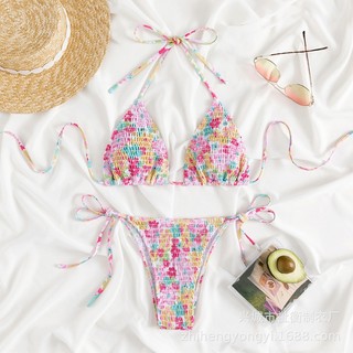 Bộ Đồ Bơi Bikini Cao Cấp Ba Mảnh Họa Tiết Hoa Nhí Nhiều Màu Sắc