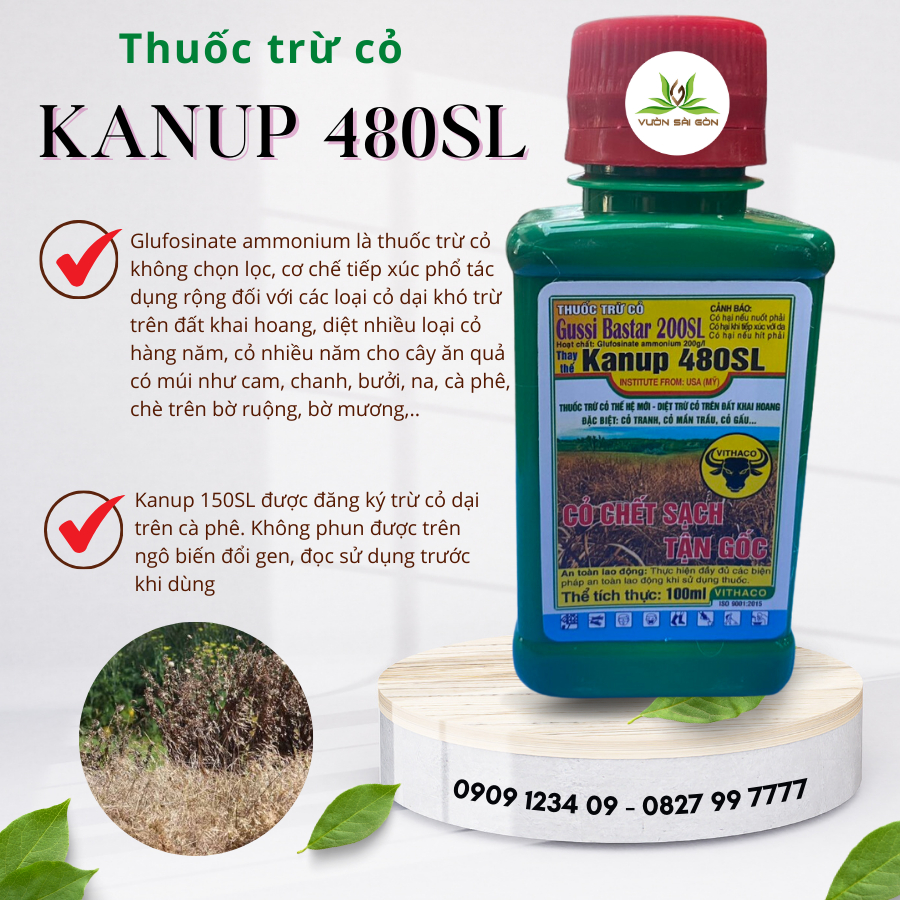 Thuốc trừ cỏ Kanup 480SL 100ml | Vườn Sài Gòn