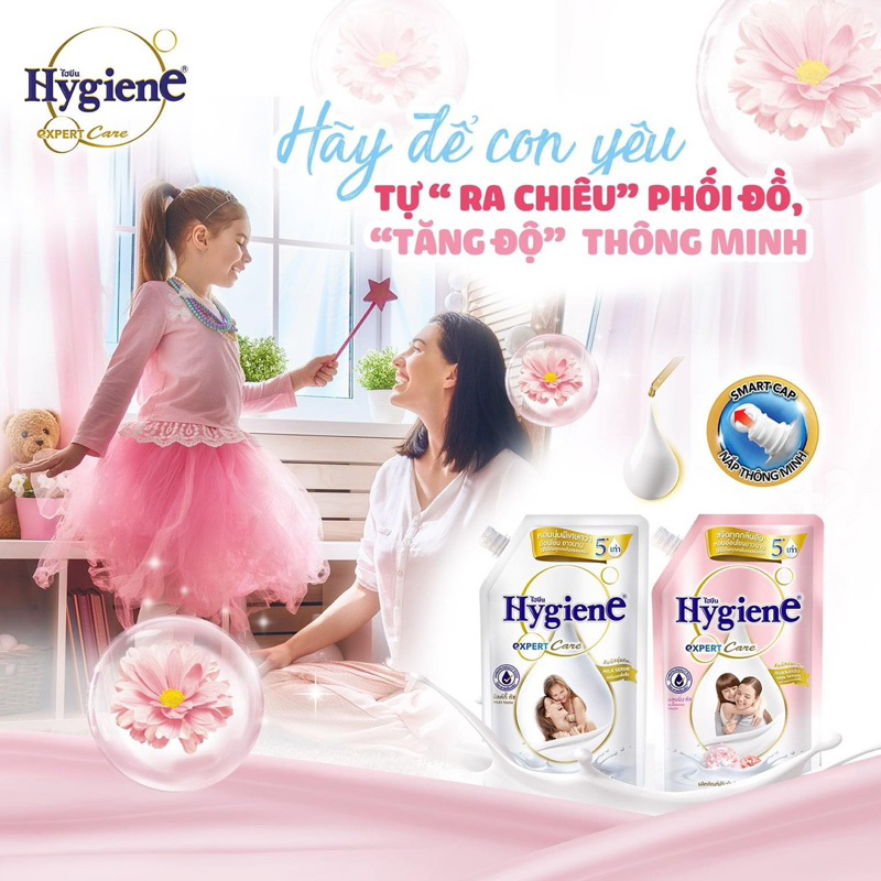 Nước xả vải Hygiene Thái Lan 11000,1100,2000ml,3000ml chính hãng giúp quần áo phẳng phiu, an toàn cho da - HT House