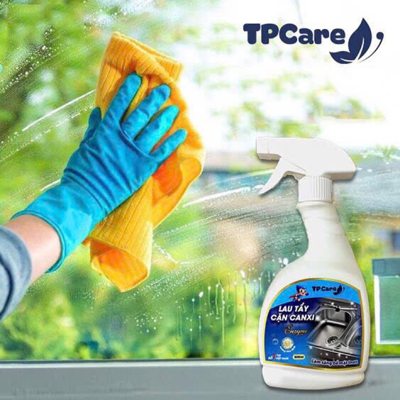 Tẩy cặn canxi Tp Care, tẩy kính, vòi sen,vòi lavabo, chậu sứ, chậu rửa mặt, gạch men, gương soi