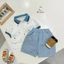 Bộ polo thuyền chất áo polo mềm mát kèm quần kaki cho bé trai đi học đi chơi gồm áo và quần size 9-26kg,quầ