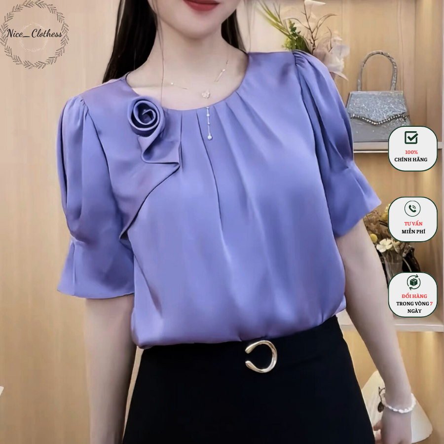 Ava Set - Áo cổ thuyền thẳng tay phồng chất liệu Kate &  Quần short ngắn chất liệu Poly cotton lưng cao main image 1
