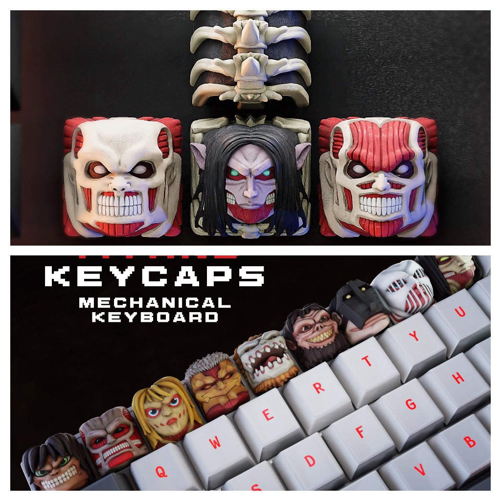[XẢ NGHỈ] Phôi keycap Attack On Titan/Eren Rumbling - Black Spinal ...