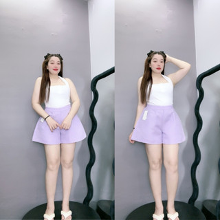 Quần đùi Bigsize nữ lưng thun vải xốp ô vuông mềm nhẹ mát nhiều màu, Quần short nữ mặc thoải mái Q15