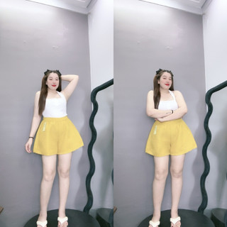 Quần đùi Bigsize nữ lưng thun vải xốp ô vuông mềm nhẹ mát nhiều màu, Quần short nữ mặc thoải mái Q15