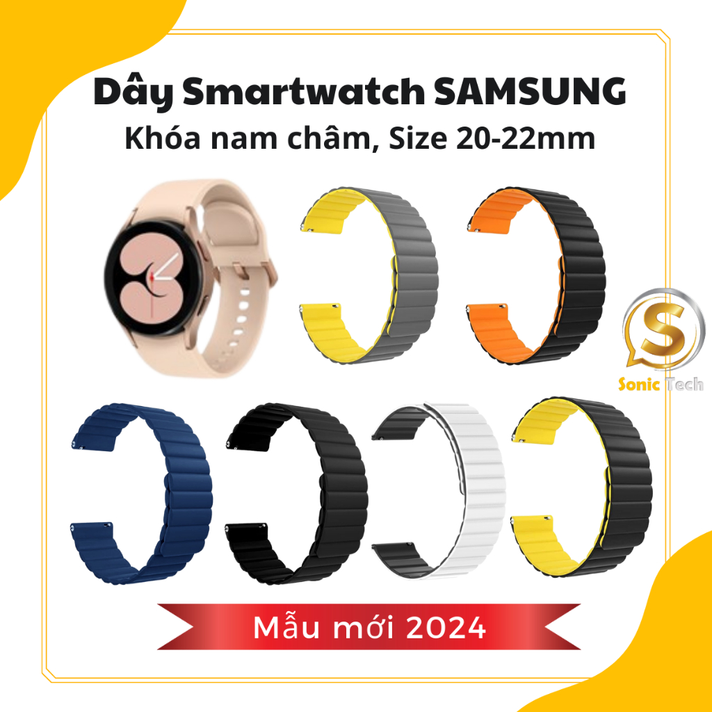 Mẫu 2024 Samsung Dây đeo đồng Hồ Thông Minh Từ Tính Nam Châm Cho Samsung Galaxy Watch Size 1444