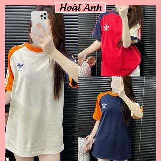 Áo Phông Adidass Form Rộng Giấu Quần Ngắn Tay Áo Thun Nữ Freesize Form Thụng
