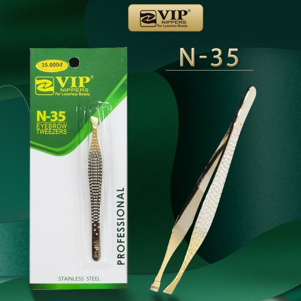 Nhíp Nhổ Lông Mày, Lông Nách, Lông Mũi Inox VIP N-41, N-45, N-35(mã cũ)