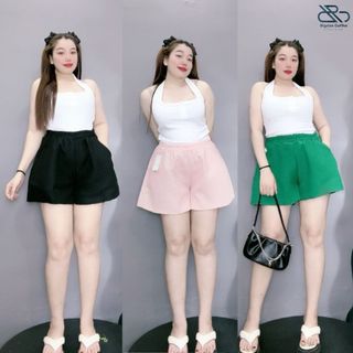 Quần đùi bigsize nữ dáng A lưng thun co giản đứng phom mặc mát thoải mái dễ dàng vận động Q15