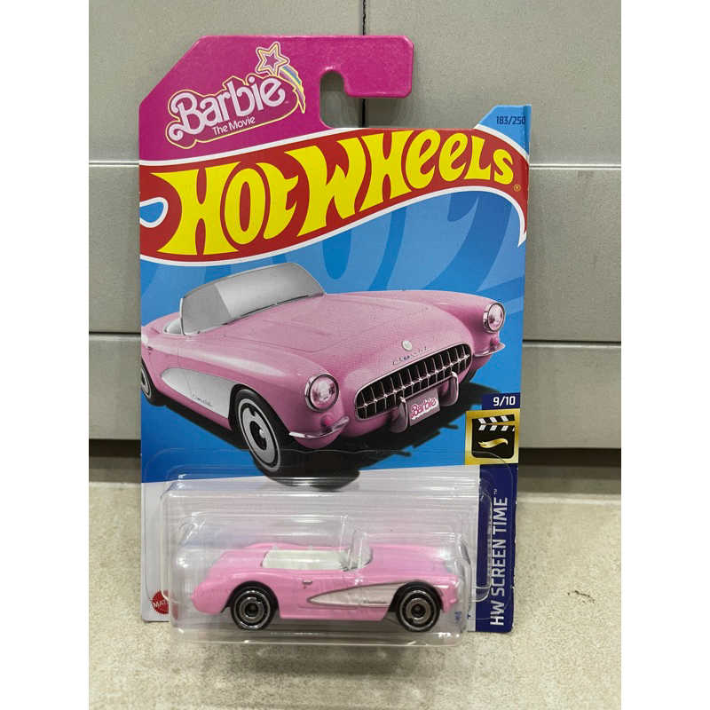 Xe Mô Hình đồ Chơi Cơ Bản Hotwheels 1 64 Barbie The Movie 1956 Corvette Blister Như Hình