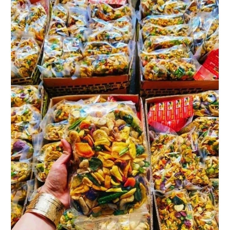 Trái cây sấy vụn loại A bao giòn - Hoa quả rau củ vụn sấy giòn