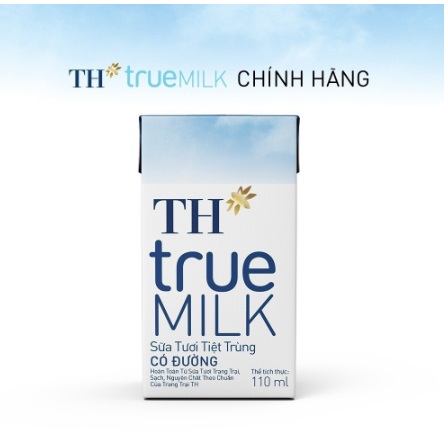 Thùng 48 hộp sữa tươi tiệt trùng có đường TH True Milk 110ml (110ml x 48)