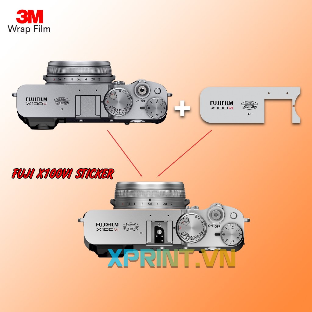 Sticker, miếng dán độ Fujifilm X100V thành X100VI | Shopee Việt Nam