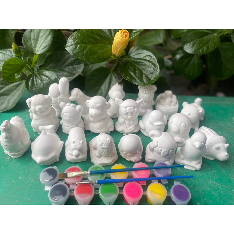 combo 20 tượng 5cm -7 cm kèm 2 dây màu và 2 cọ