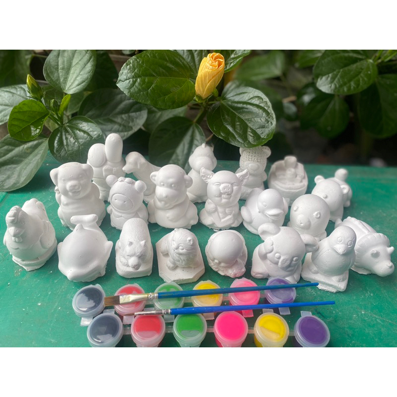 combo 20 tượng 5cm -7 cm kèm 2 dây màu và 2 cọ