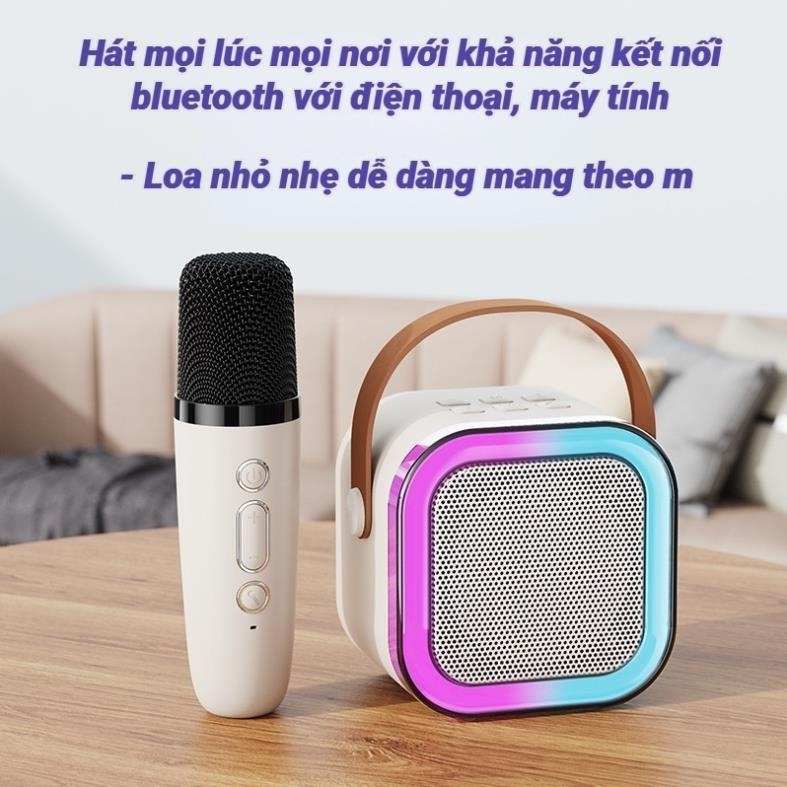 Loa Blueooth Karaoke Mini K12, Thiết Kế Nhỏ Nhắn, Âm Thanh Cực Hay - ảnh 3