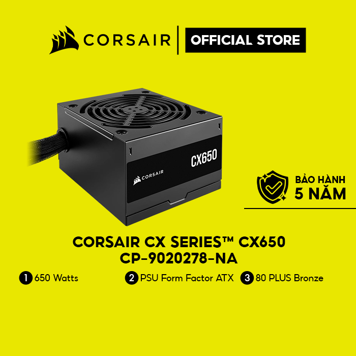 Nguồn máy tính Corsair CX650 650W 80 Plus Bronze CP-9020278-NA | Shopee ...